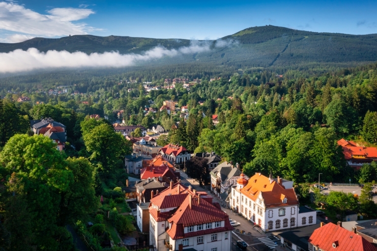 Foto aérea de Szklarska Poreba