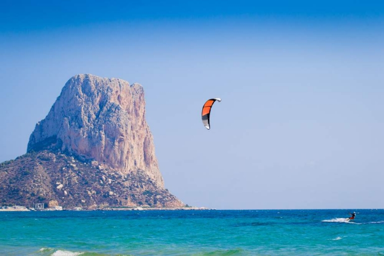 Kite surfer Calpe spain 