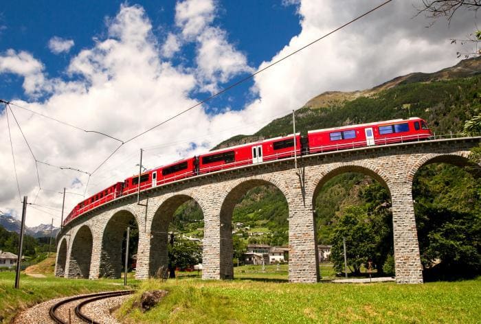 Bernina Express Scenic Train Route 