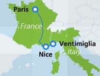 france to italy travel