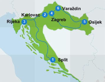 Mapa Split – Croacia – Viajeros del Camino