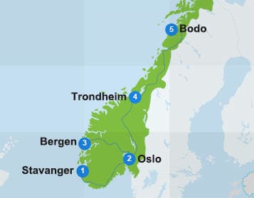 ノルウェーの旅程 | Eurail.com