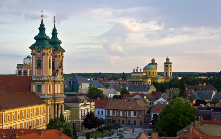 The picturesque medieval town of Eger, Hungary
