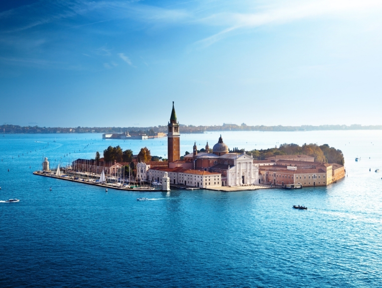 view of San Giorgio island, Venice, Italy