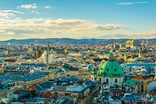 Bird's eye view of Vienna