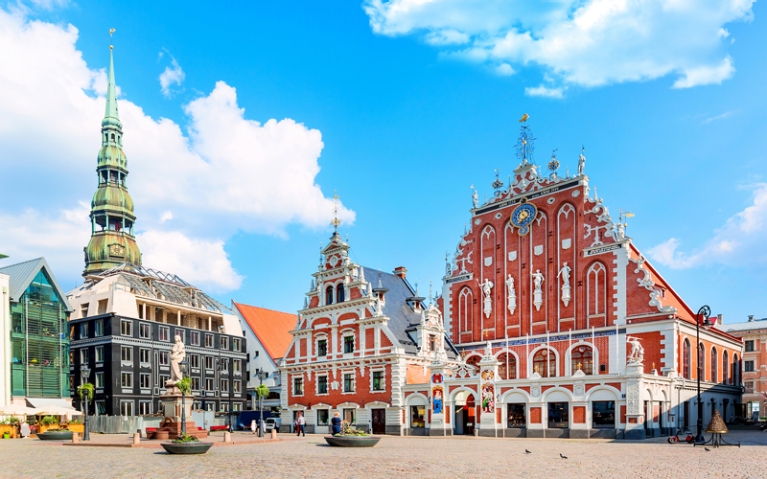 Praça principal de Riga