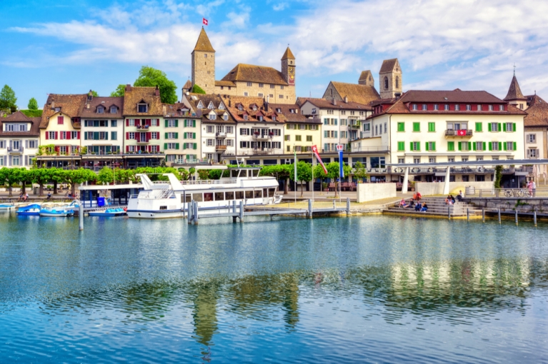 Rapperswil-Jona no Lago Zurique