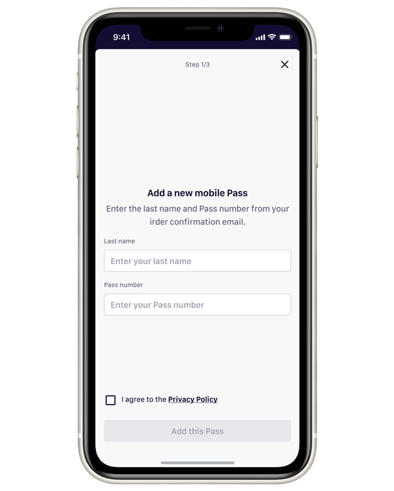 Getting started with your mobile Pass